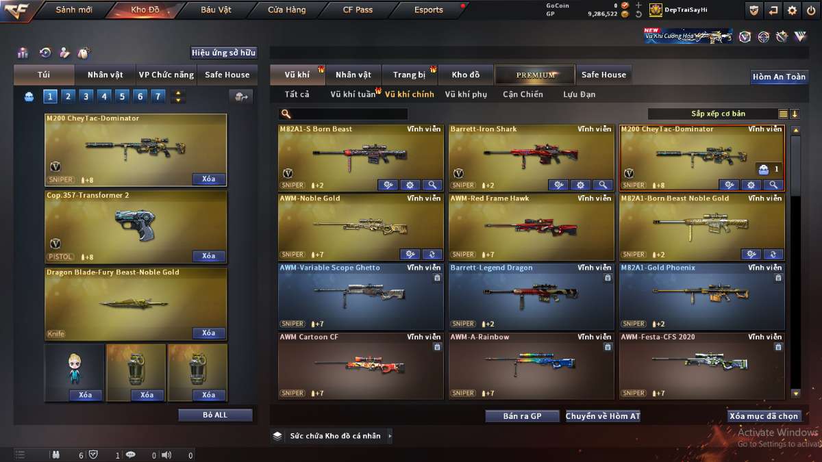 shop acc cf uy tin gia re